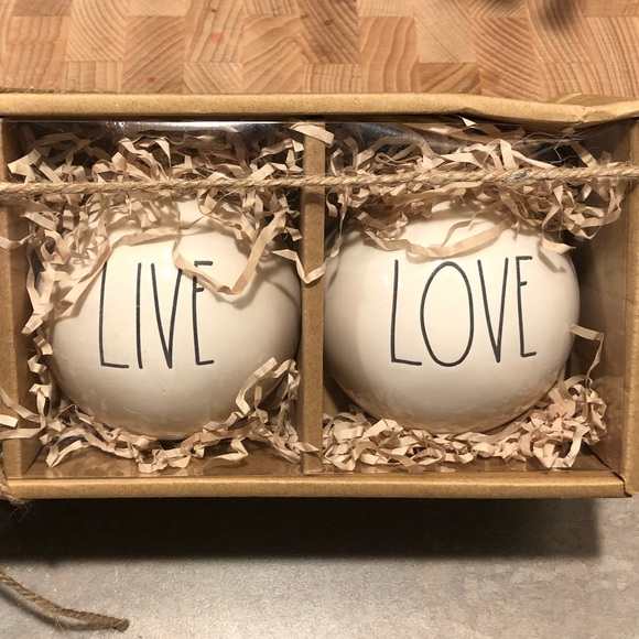 Other - Rae Dunn live and love ornaments. NWT